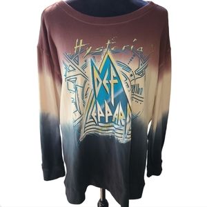 Dreamr Def Leppard Graphic Sweatshirt Size Medium EUC hair band